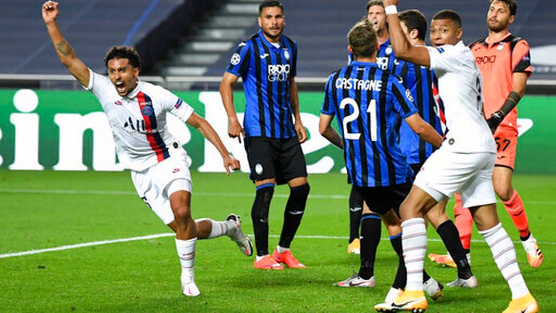 Lastgasp PSG beat Atalanta to reach Champions League semis  The